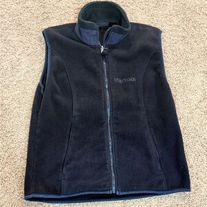 Vintage Marmot Windstopper Fleece Vest Women’s M Black Zip Front